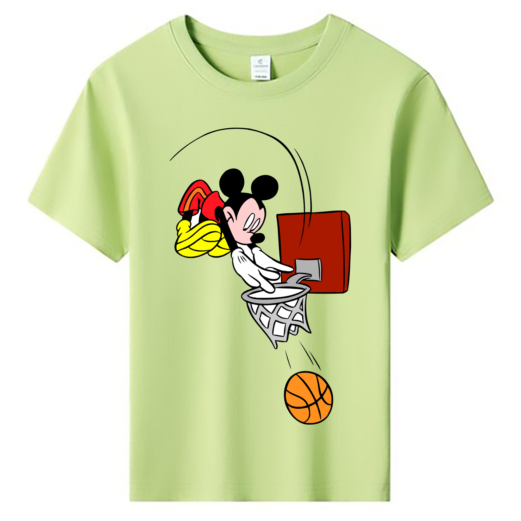 ミッキーマウス Mickey Mouse 綿100％キッズTシャツ（フロントプリント）
